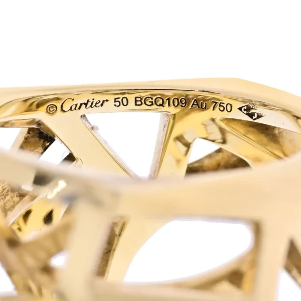 Cartier Panthere 18 Karat Yellow Gold Skeleton Ring
