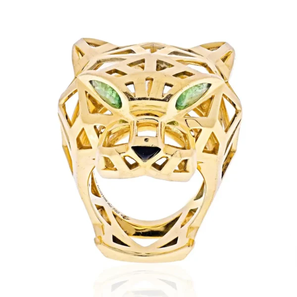 Cartier Panthere 18 Karat Yellow Gold Skeleton Ring