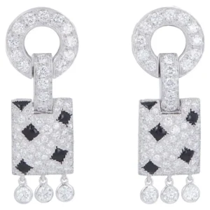 Cartier Pelage Panthère Diamond and Onyx Earrings