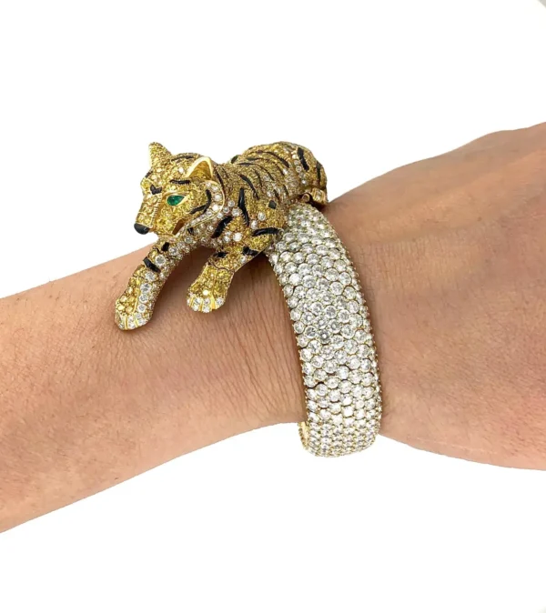 Cartier Vivid Yellow White Diamond Panther Watch
