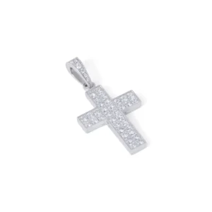 Cartier White Gold Diamond Cross Pendant