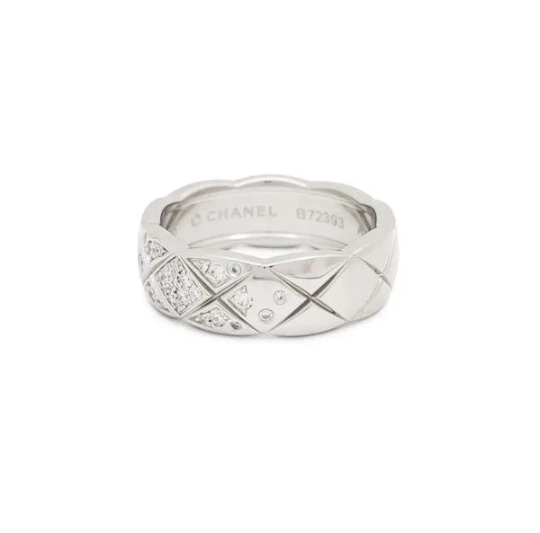 Chanel Coco Crush White Gold Diamond Ring, Small Model