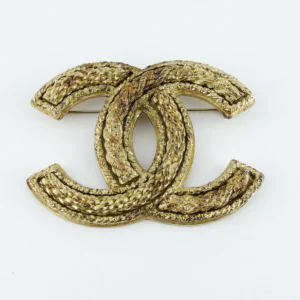 Chanel Jumbo Logo Brooch For Sale