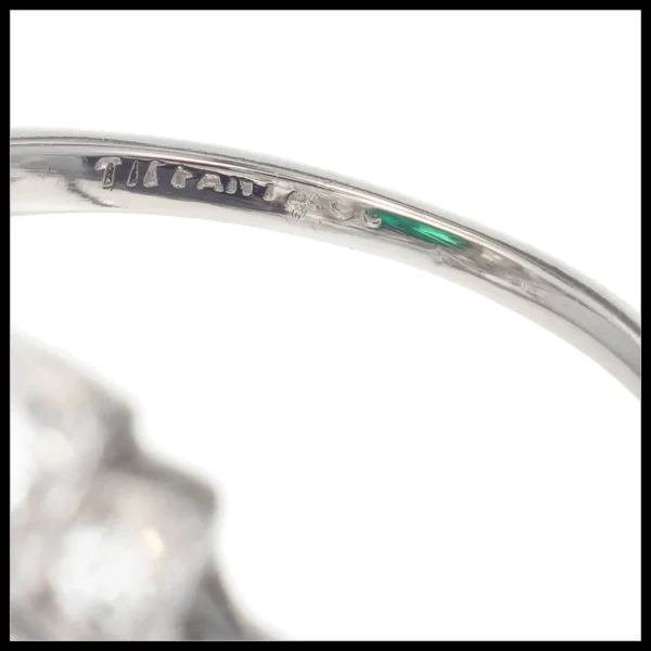 Colombian Emerald Diamond Platinum Cocktail Ring Tiffany & Co. 3.60 Carat