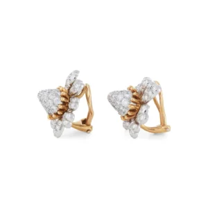 Cones with Petals Diamond Ear Clips - Jean Schlumberger for Tiffany & Co.
