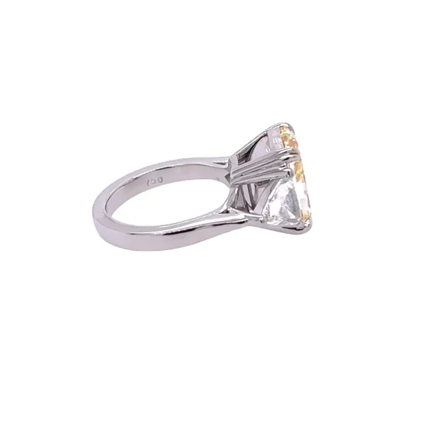 David Rosenberg 5.68 ct Fancy Light Yellow Radiant GIA Diamond Engagement Ring