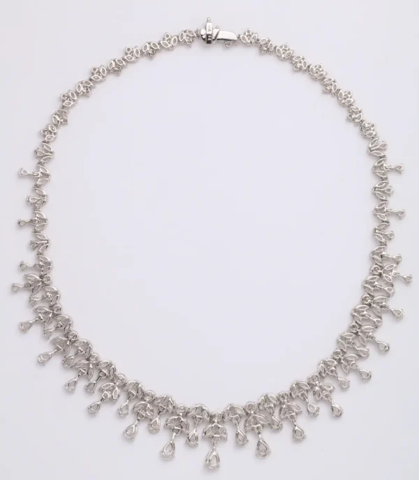 Diamond Drop Necklace For Sale