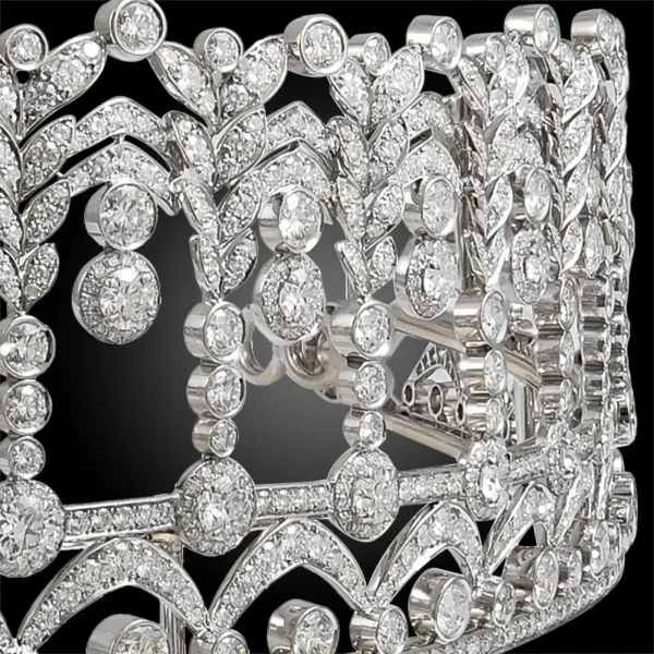 Diamond Platinum Tiara For Sale