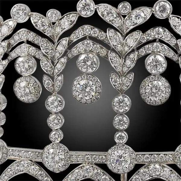 Diamond Platinum Tiara For Sale