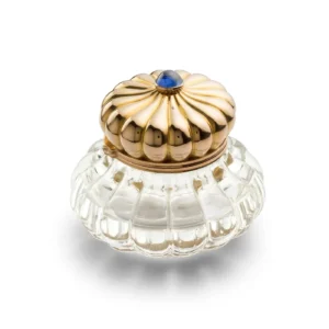 Faberge Rock Crystal Gold Inkwell