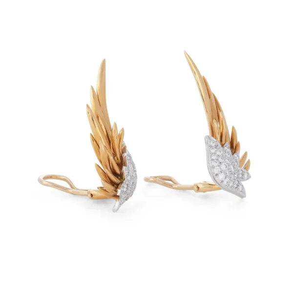 Flame Diamond Ear Clips For Sale - Jean Schlumberger for Tiffany & Co.