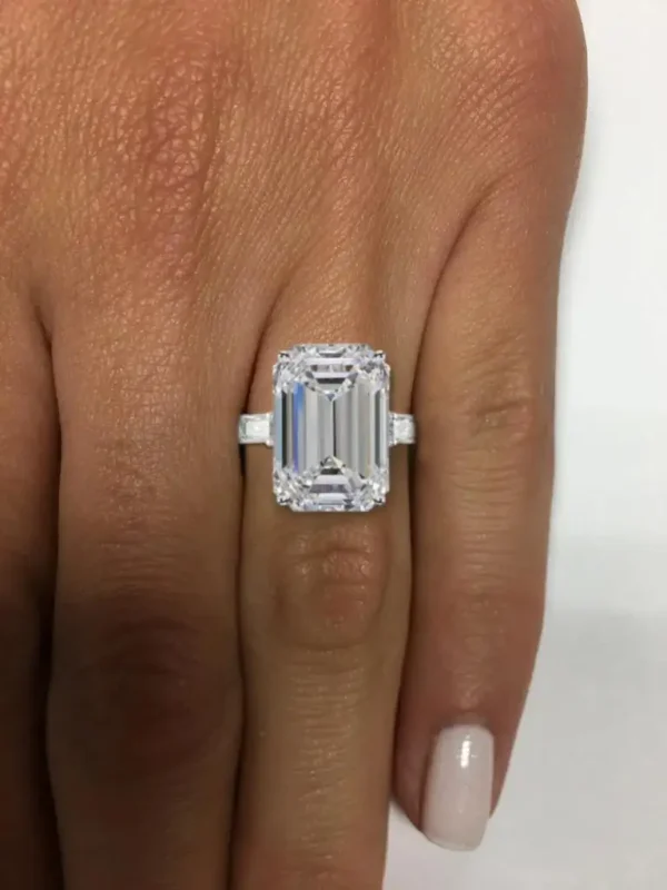 GIA Certified 4.21 Carat Emerald Cut Diamond Ring VS1 Clarity F colour