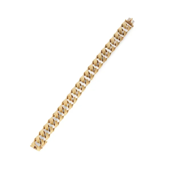 Gold Ribbon Curb Link Bracelet For Sale - Tiffany & Co.