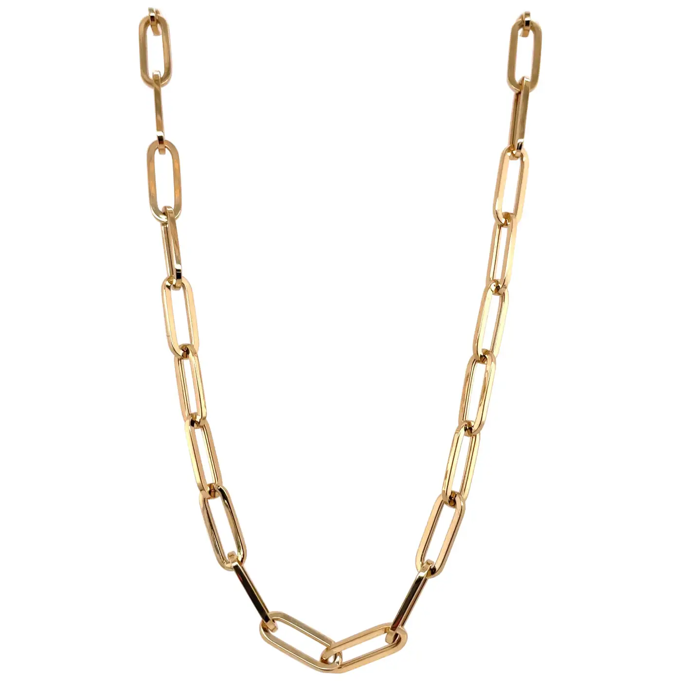 HARBOUR D. Paperclip Link Chain Necklace 14 Karat Yellow Gold