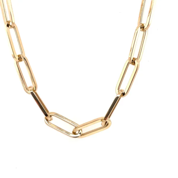 HARBOUR D. Paperclip Link Chain Necklace 14 Karat Yellow Gold