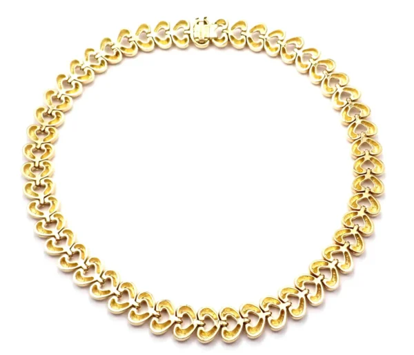 Heart Link Choker Yellow Gold Necklace Van Cleef & Arpels