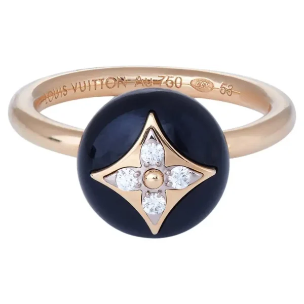 Louis Vuitton B Blossom Onyx and Diamond Ring