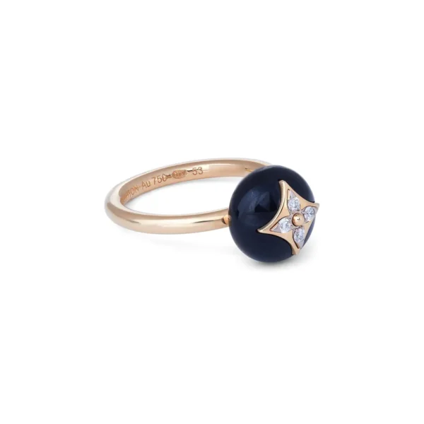 Louis Vuitton B Blossom Onyx and Diamond Ring