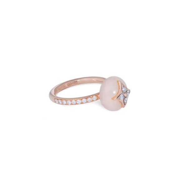 Louis Vuitton B Blossom Pink Opal and Diamond Ring