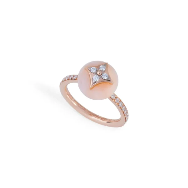Louis Vuitton B Blossom Pink Opal and Diamond Ring