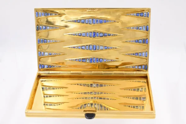 Magnificent French Retro Sapphire Gold Box