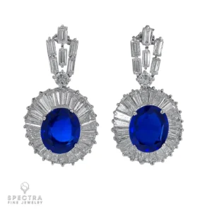 Mouawad Contemporary Sapphire Diamond Halo Demi Parure Suite