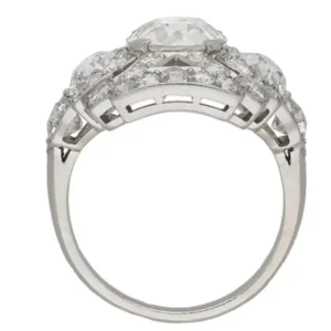 Ornate Diamond Cluster Ring For Sale, circa 1920