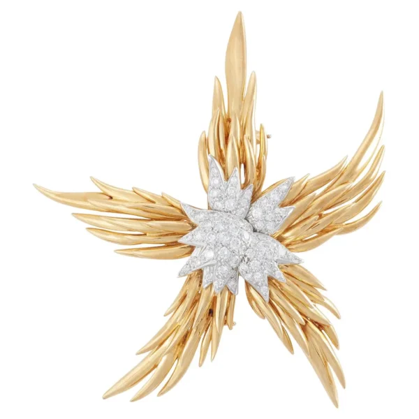 Paris Flames Diamond Brooch Jean Schlumberger for Tiffany & Co.