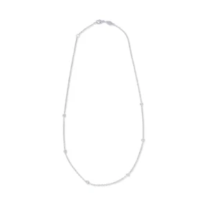 Penny Preville White Gold and Diamond Station Necklace