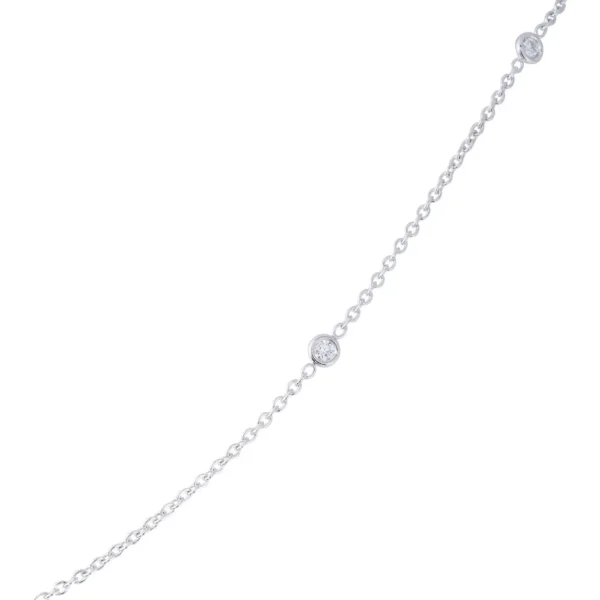 Penny Preville White Gold and Diamond Station Necklace