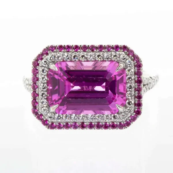 Pink Sapphire Ring Natural No-Heat