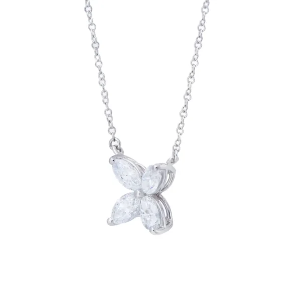 Platinum and Diamond Pendant Necklace, Large Tiffany & Co. Victoria