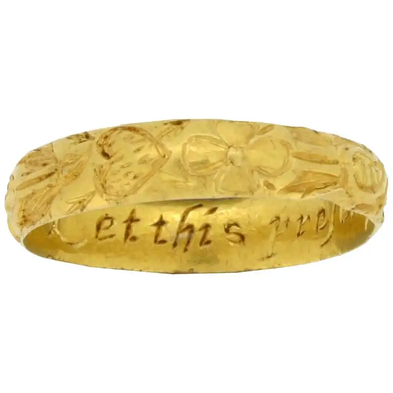 Post Mediaeval Posy Ring ''Let this present my good intent'', circa 17th Century
