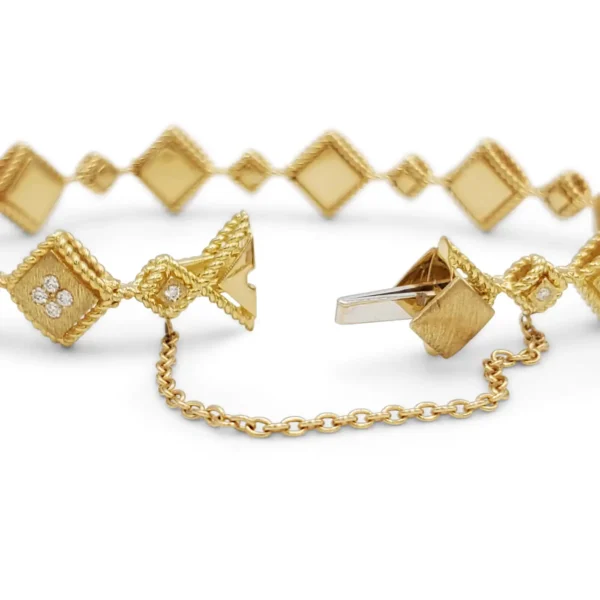 Roberto Coin Ducale Yellow Gold and Diamond Bracelet