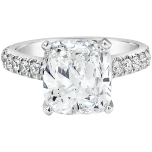 Roman Malakov GIA Certified 3.25 Carats Cushion Cut Diamond Engagement Ring