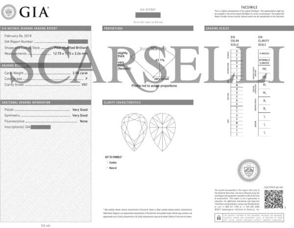 Scarselli 31 Carat Pear Cut Diamond Tennis Necklace in Platinum GIA Certified