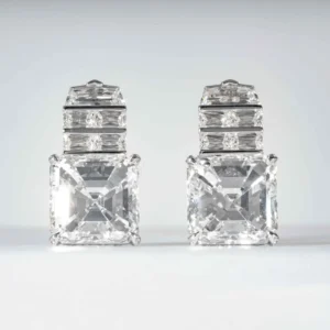 Shreve Crump & Low GIA Certified 18.21 Carat Asscher Cut Diamond Drop Earrings