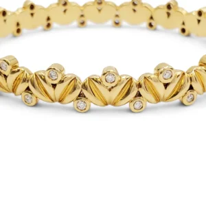 Temple St. Clair Yellow Gold Diamond Bangle Bracelet
