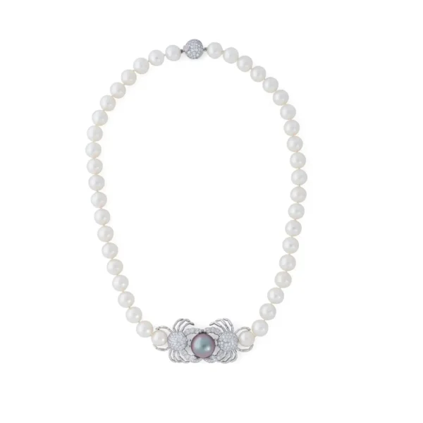 Tiffany & Co. Tahitian Pearl and Diamond Crab Necklace