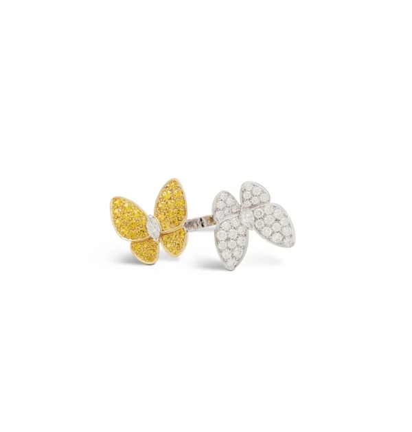Two Butterfly Between-the-Finger Ring