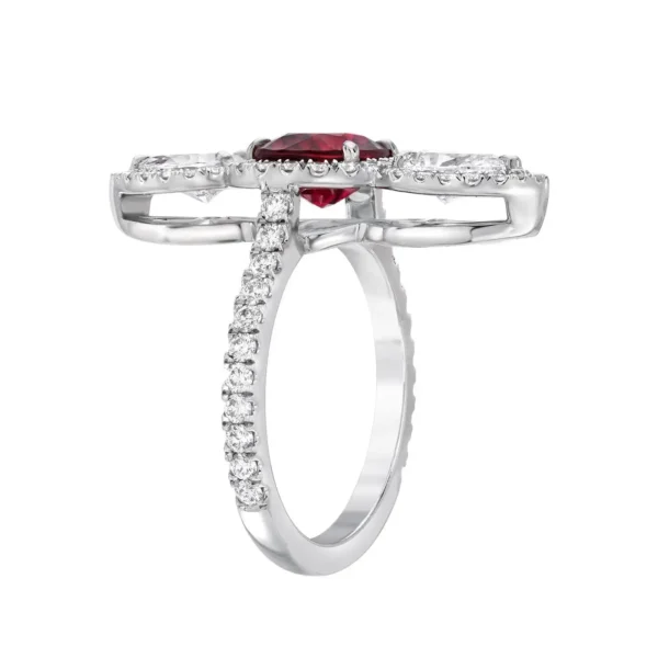 Unheated Ruby Ring 2.09 Carats AGL Certified No Heat
