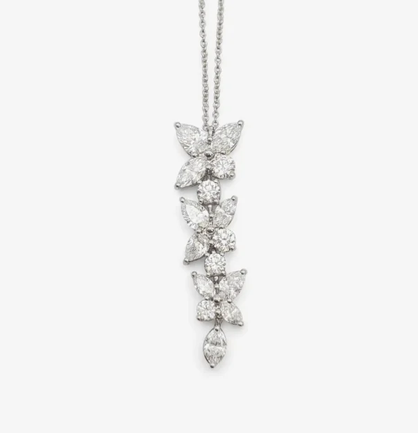 Victoria Mixed Cluster Diamond Pendant Necklace Tiffany & Co.