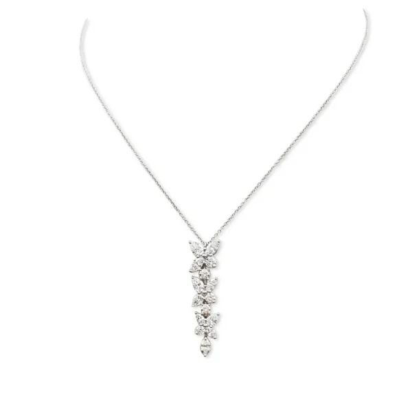 Victoria Mixed Cluster Diamond Pendant Necklace Tiffany & Co.