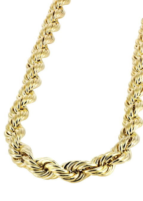 Buy 10K Gold Men's Hollow Rope Chain